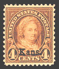 4¢ Martha Washington - yellow brown