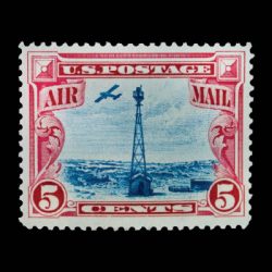 1928 US airmail stamp C11 beacon on rocky mountains