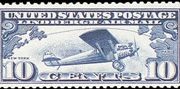 United States Airmail Stamps - 1927 Lindbergh Tribute Issue - 10¢ dark blue