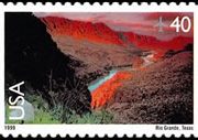 United States Airmail Stamps - 1999 - 2012 Scenic American Landscapes - 40¢ Rio Grande(1999)