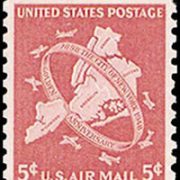 United States Airmail Stamps - 1948 - 5¢ New York City Jubilee