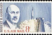 United States Airmail Stamps - 1963 -1964 - 8¢ R.H. Goddard