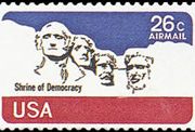 United States Airmail Stamps - 1974 - 26¢ Mt. Rushmore