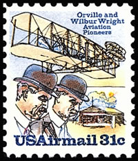United States Airmail Stamps - 1978 - 31¢ Wright Bros. & Shed.