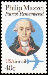 United States Airmail Stamps - 1980 - 40¢ Philip Mazzei