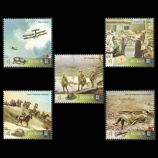 2017 Australia $1 Stamp Set - Centenary of WWI