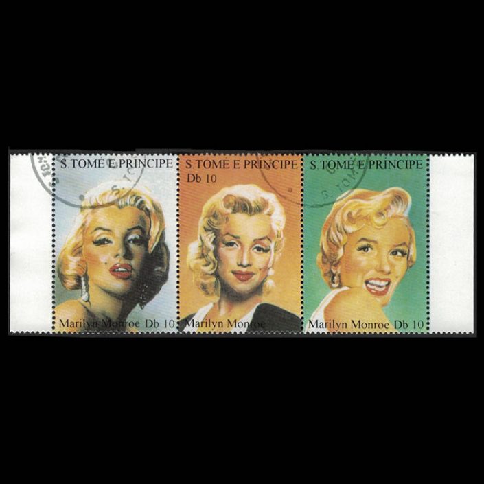 Marilyn Monroe Stamp Strips - St. Thomas & Prince Island