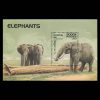 1997 Laos Souvenir Sheet #1335 - 2000k African Bush Elephants