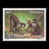 1988 Rwanda Stamp #1309 - 90 fr Cercopithecidae Ascagne Stamp - Red-Tailed Monkey