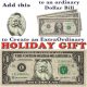 Santa Stickers for Dollar Bills 20 Count